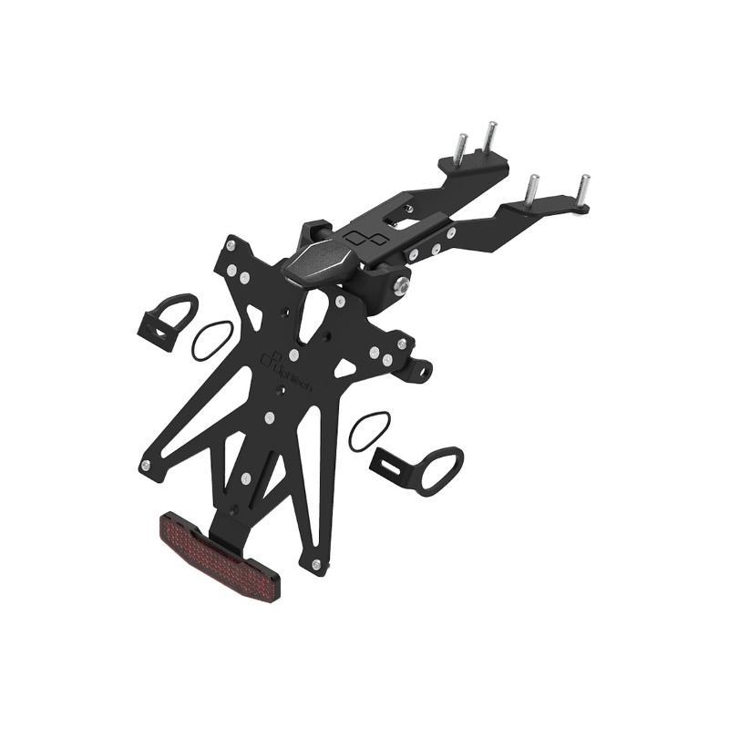 Kit Portatarga Lightech Regolabile Yamaha con luce targa e Catadiottro