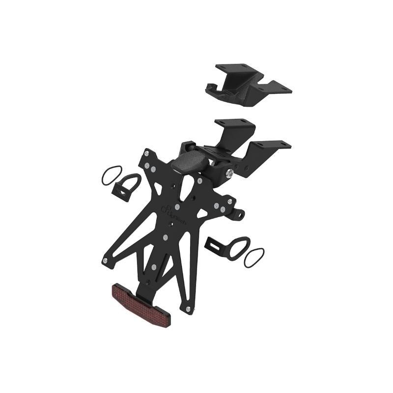 Kit Portatarga Lightech Regolabile Yamaha con luce targa e Catadiottro