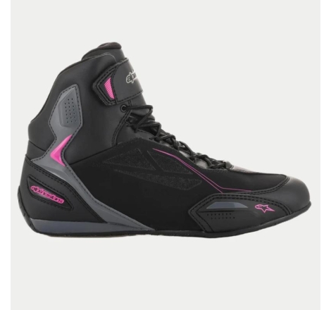 Scarpe Moto Alpinestras Stella Faster-3 Drystar Donna Nero Grigio Fucsia