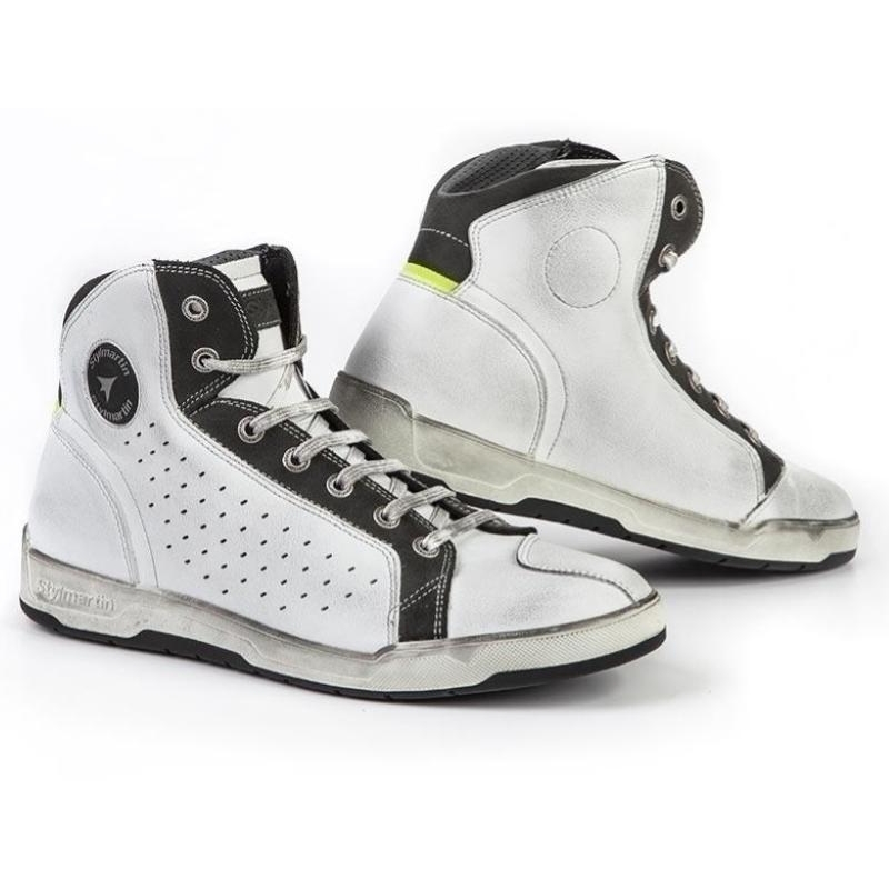 Scarpe Moto Stylmartin Sector in Pelle Traforata Bianco