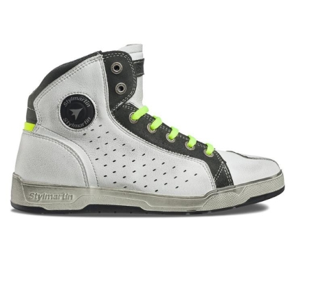 Scarpe Moto Stylmartin Sector in Pelle Traforata Bianco