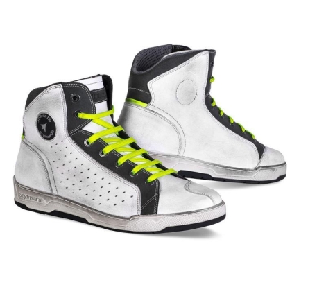 Scarpe Moto Stylmartin Sector in Pelle Traforata Bianco