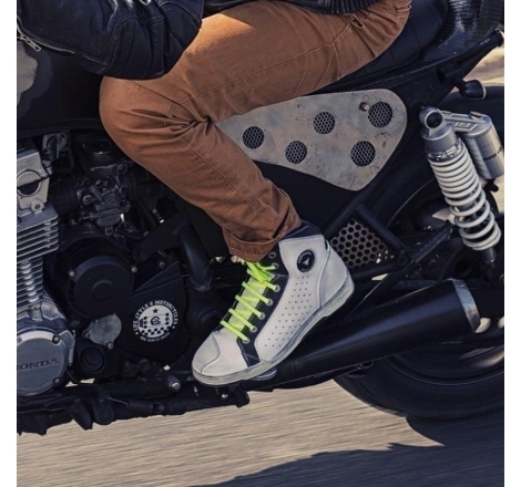 Scarpe Moto Stylmartin Sector in Pelle Traforata Bianco