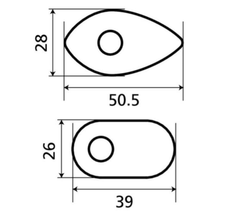 Adattatori Lampa 90061 per indicatori di direzione compatibile per Honda