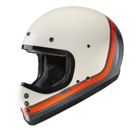 Casco Integrale HJC V60 SCOBY Bianco Arancio Grigio