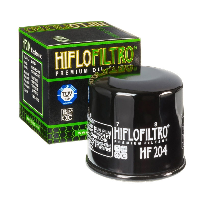 Filtro Olio Hiflo HF204 Nero per Arctic / Honda / Kawasaki / Mv Agusta / Suzuki / Triumph / Yamaha