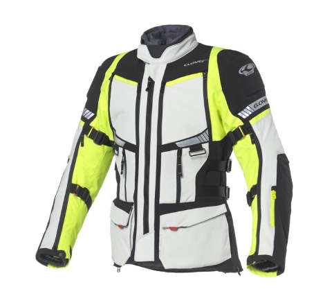 Giacca in Tessuto Clover GTS-5 WP 3 Strati Grigio Chiaro Giallo Nero