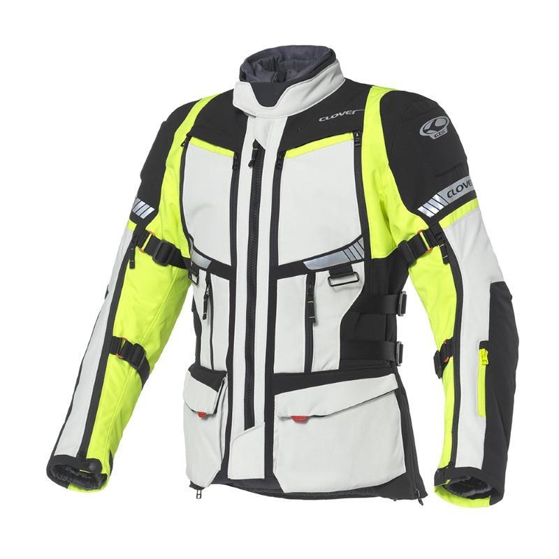 Giacca in Tessuto Clover GTS-5 WP 3 Strati Grigio Chiaro Giallo Nero