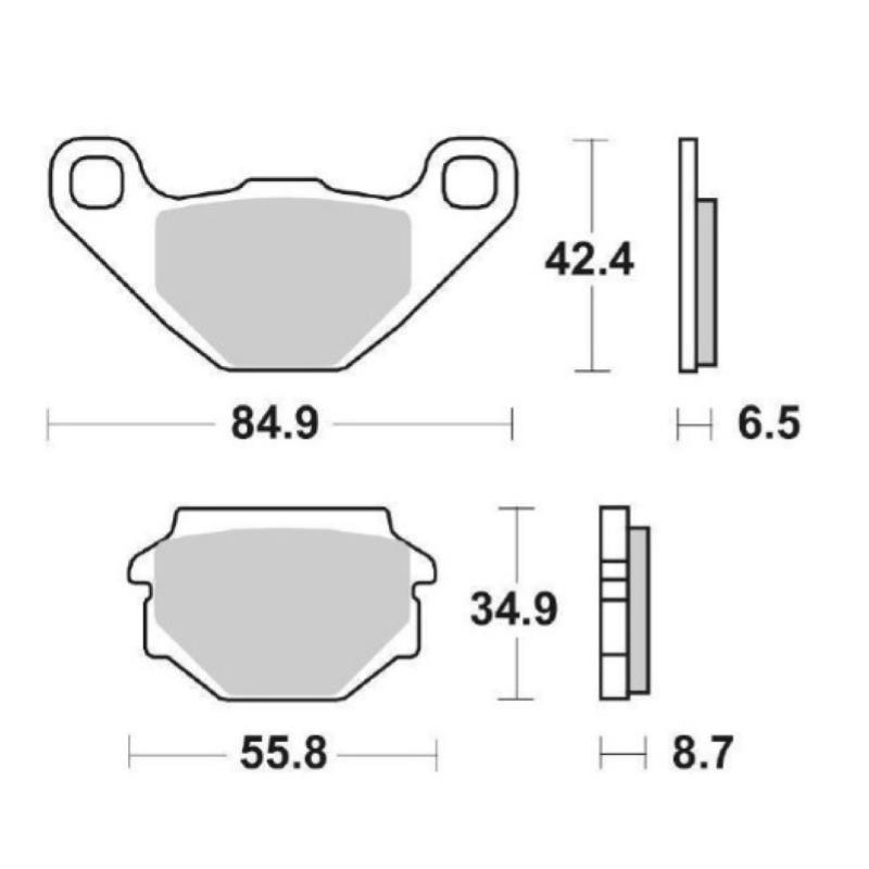 Pastiglie Freno SBS 651 HF Ceramica Anteriori-Posteriori