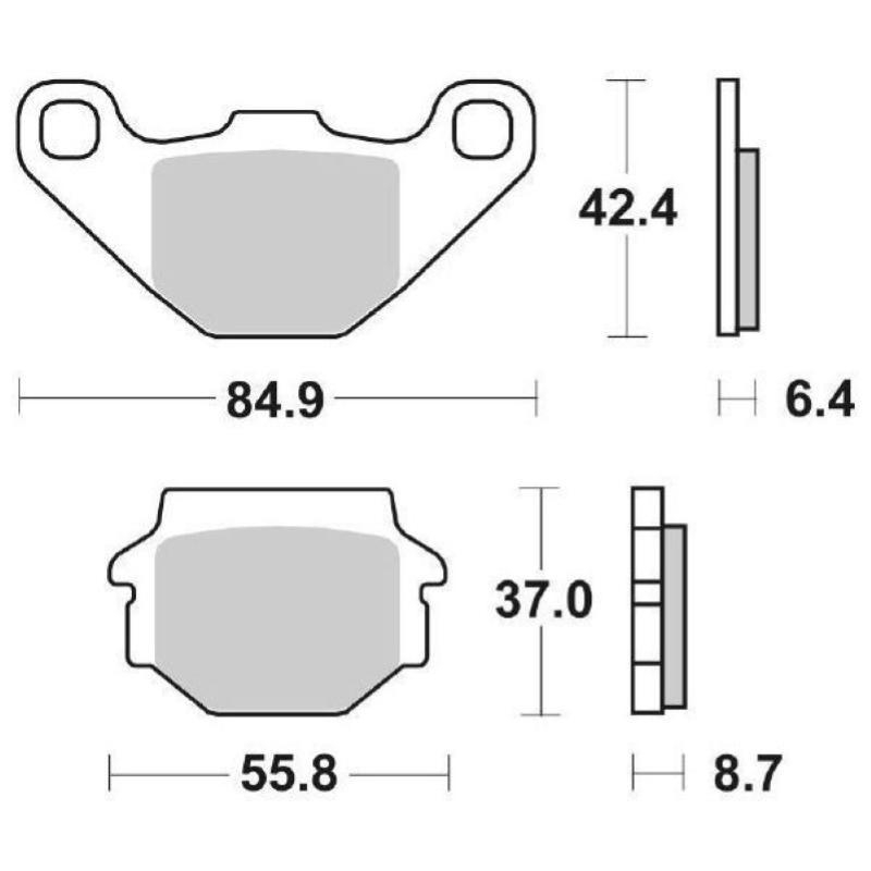 Pastiglie Freno SBS 541 HF Ceramica Anteriori-Posteriori