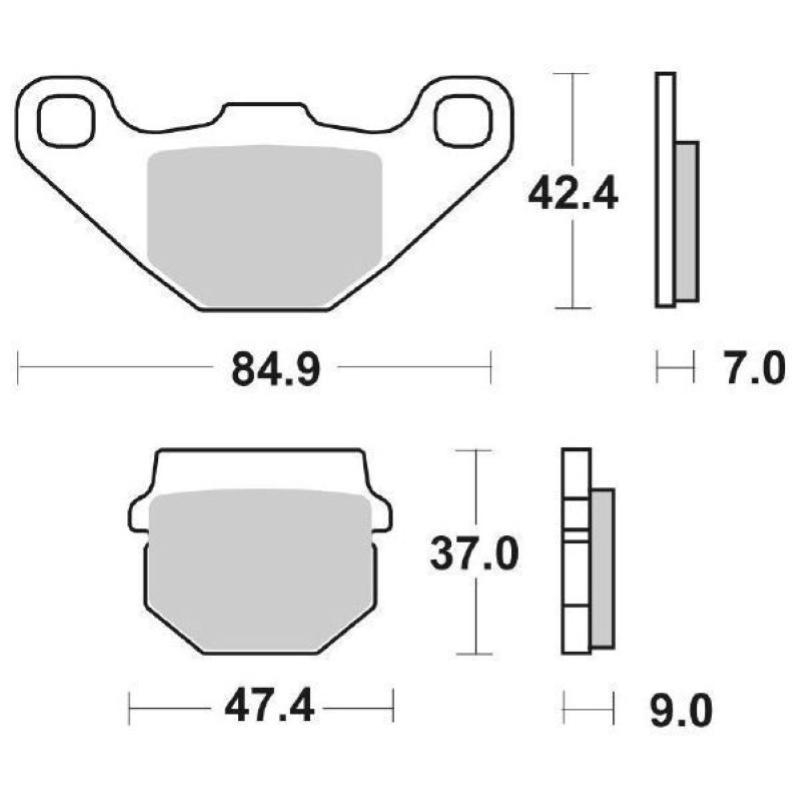 Pastiglie Freno SBS 544 HF Ceramica Anteriori-Posteriori