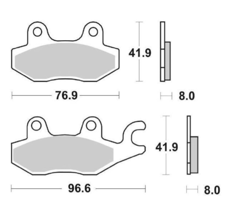 Pastiglie Freno SBS 638 HF Ceramica Anteriori-Posteriori