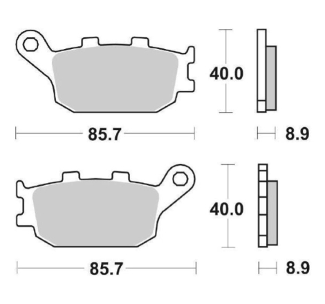 Pastiglie Freno SBS 657 HF Ceramica Anteriori-Posteriori