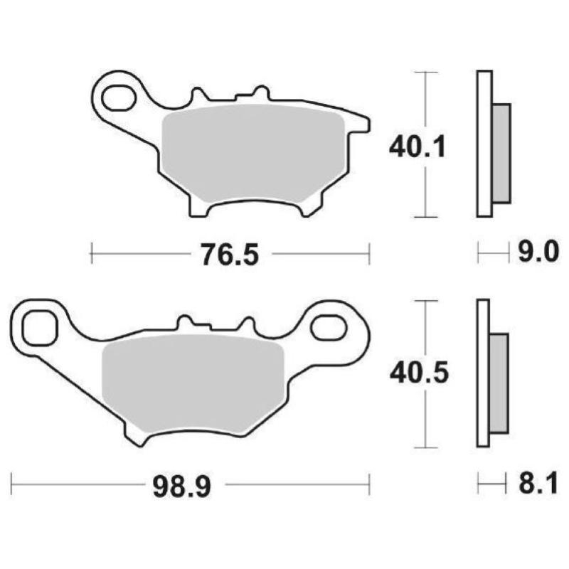 Pastiglie Freno SBS 206 HF Ceramica Anteriori-Posteriori