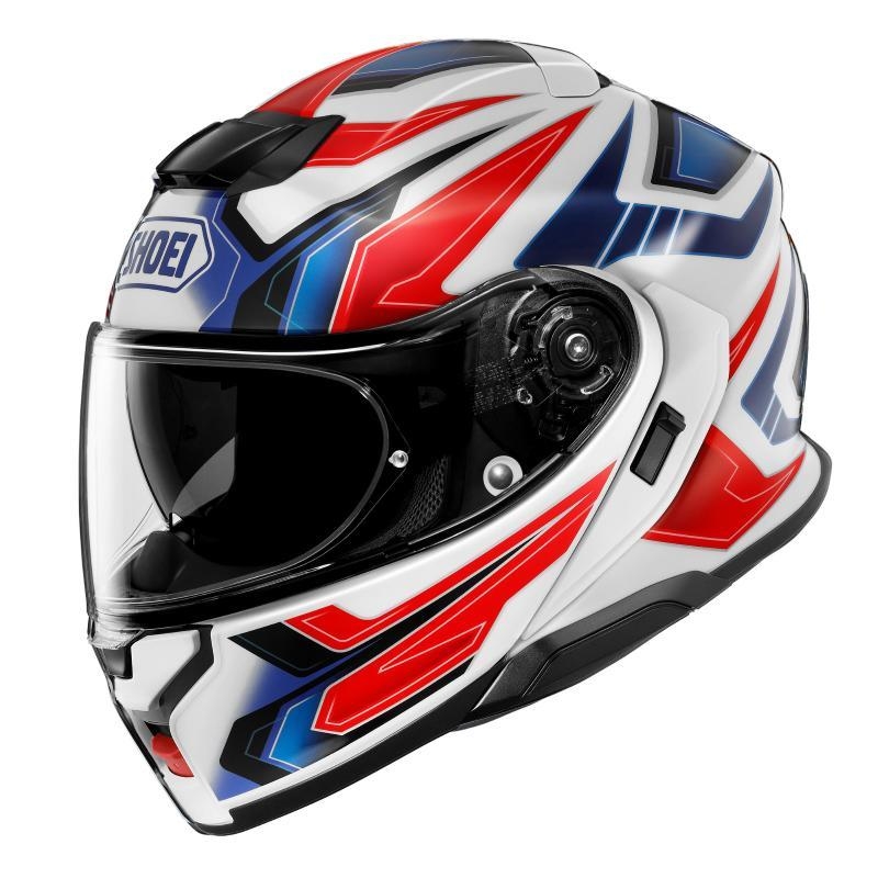 Casco Modulare Shoei Neotec 3 Anthem TC10 Bianco Rosso Blu