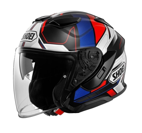 Casco Jet Shoei J-CRUISE 3 Whizzy Tc10 Bisnco Rosso Blu