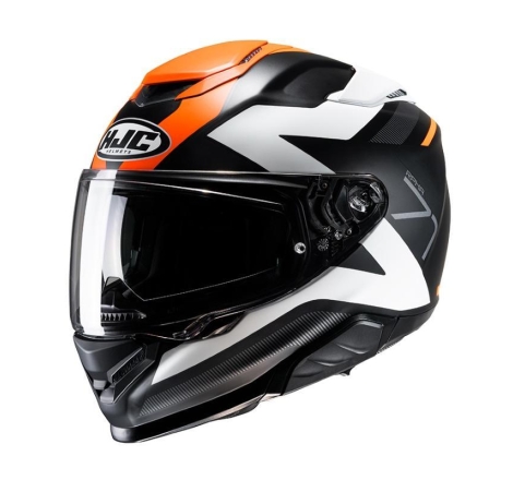 Casco Integrale Hjc RPHA71 PINNA Nero Arancio Bianco