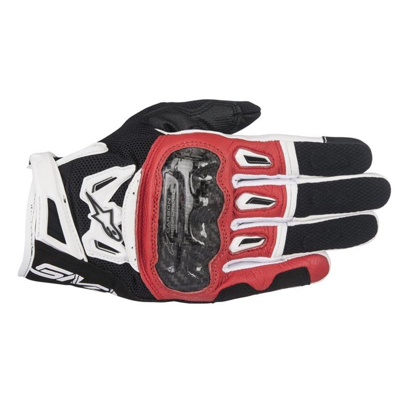 Guanti Moto Pelle Alpinestars SMX 2 V2 Nero Rosso Bianco