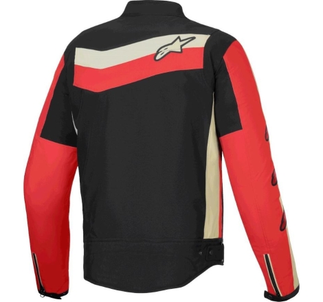Giubbino Moto tessuto Alpinestars T-Dyno Nero Rosso Brillante Ecru