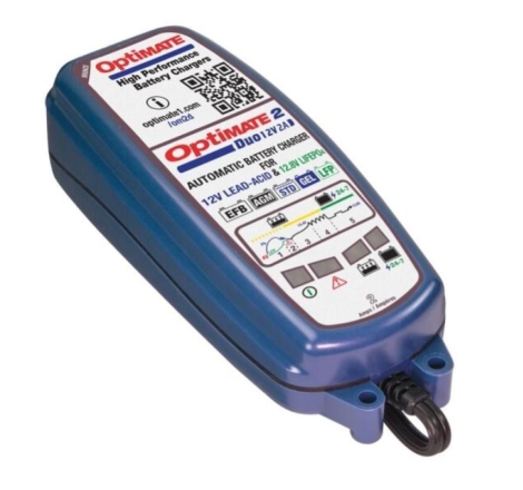 Carica Batterie Tecmate Optimate 1 Duo 12.8 V 0,6 A Quattro Fasi