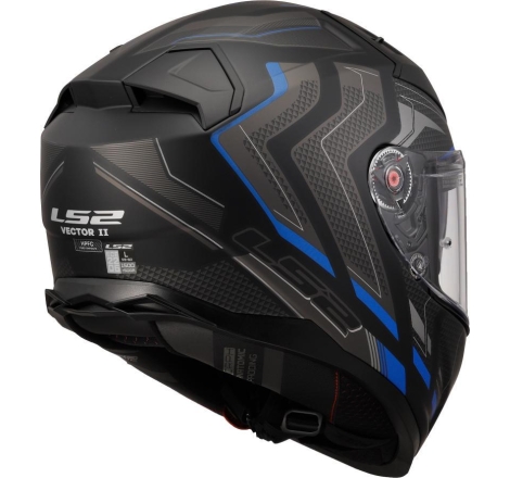 Casco Integrale LS2 FF811 Vector II Alizer Mero Blu Opaco