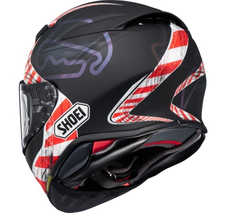 Casco Integrale Shoei NXR2 Knee Down Nero Rosso Opaco