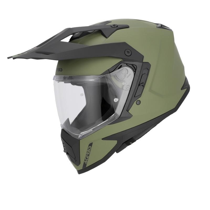 Casco Enduro Stradale Acerbis Assaul Verde Militiare