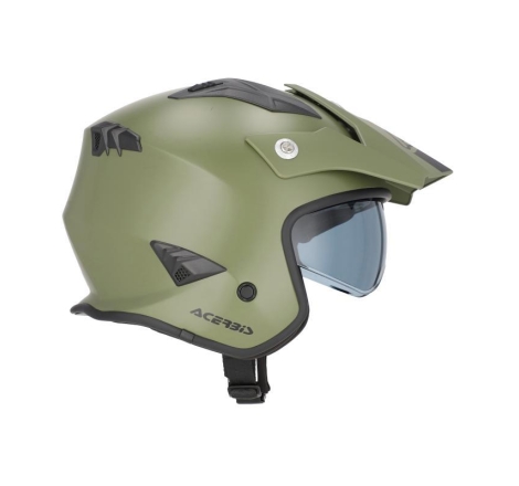 Casco Jet Acerbis Aria 22-06 Verde Militare Opaco