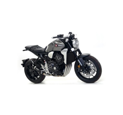 Terminale Di Scarico Arrow Pro-Race Alluminio Dark Omologato C/Raccordo Saldato - Honda Cb 1000 R '18/24