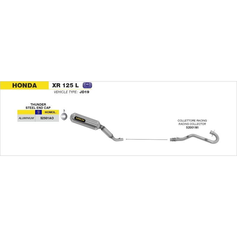 Collettori Acciaio Inox Arrow - Honda Xr 125 L'04 / Xr 125 R/Sm