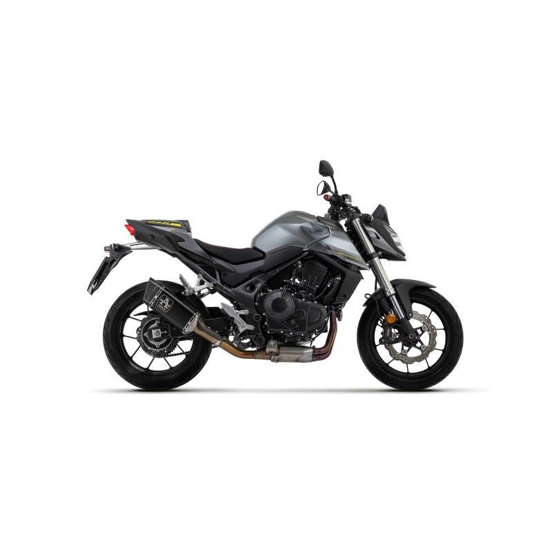 Terminale Di Scarico Arrow Pista Titanio Dark C/Fond. Carby E Raccordo Saldato Racing - Honda Cb 750 Hornet '23/24