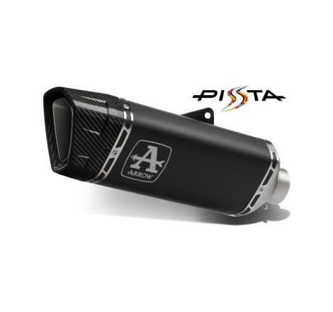 Terminale Di Scarico Arrow Pista Titanio Dark C/Fond. Carby E Raccordo Saldato Racing - Honda Cb 750 Hornet '23/24