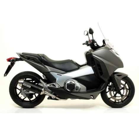 Terminale Di Scarico Arrow Race-Tech Alluminio Dark C/Fond. Inox Omologato - Honda Integra 700/750 '12/20 - Nc 700/750 S/X '12/2