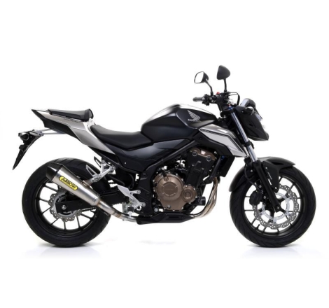 Terminale Di Scarico Arrow X-Kone Alluminio C/Fond. Carby Omologato - Honda Cb/Cbr 500 F/R '13-15 '16/18