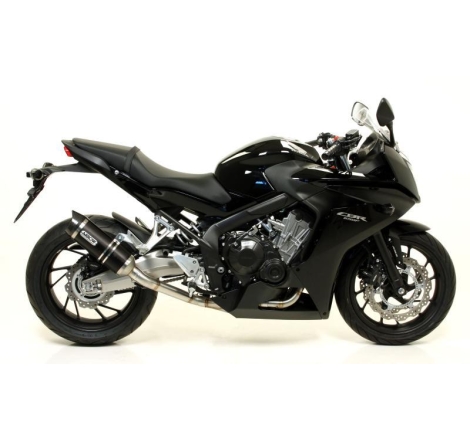 Terminale Di Scarico Arrow Thunder Alluminio Dark C/Fond. Carby Omologato - Honda Cb/Cbr 650 F/R '14/18