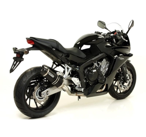 Terminale Di Scarico Arrow Thunder Alluminio Dark C/Fond. Carby Omologato - Honda Cb/Cbr 650 F/R '14/18