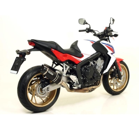 Terminale Di Scarico Arrow Thunder Alluminio Dark C/Fond. Carby Omologato - Honda Cb/Cbr 650 F/R '14/18