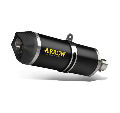 Terminale Di Scarico Arrow Omologato Race Tech Alluminio Dark C/Fond. Carby Per Raccordo Arrow -  Honda Cb 500X '17/19