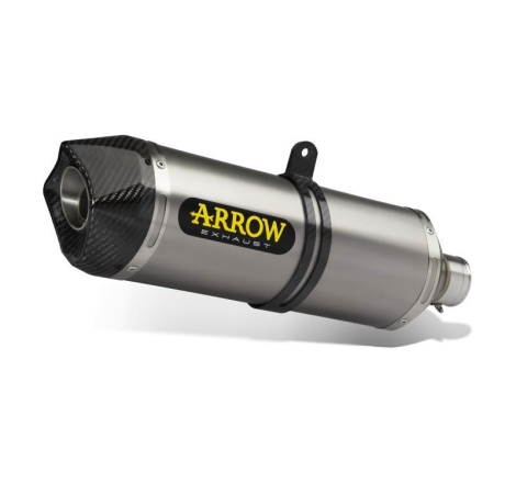 Terminale Di Scarico Arrow Race-Tech Titanio C/Fond. Carby Omologato, Richiesto Raccordo Per Collettori Oem - Honda Cbr 1000 Rr 