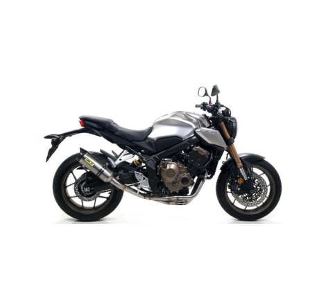 Terminale Di Scarico Arrow Thunder Titanio C/Fond. Carby Omologato - Honda Cb/Cbr 650R '19/23