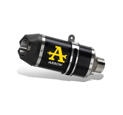 Terminale Di Scarico Arrow Indy Race Alluminio Dark C/Fond. Carby E Raccordo Saldato Omologato - Honda Cb 750 Hornet '23/24