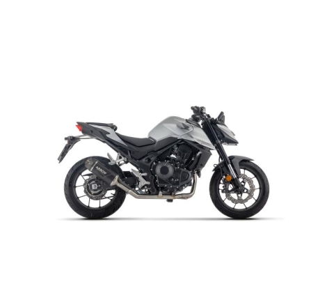 Terminale Di Scarico Arrow Indy Race Evo Alluminio Nero C/Fond. Carby E Raccordo Saldato Omologato - Honda Cb 750 Hornet '23/24