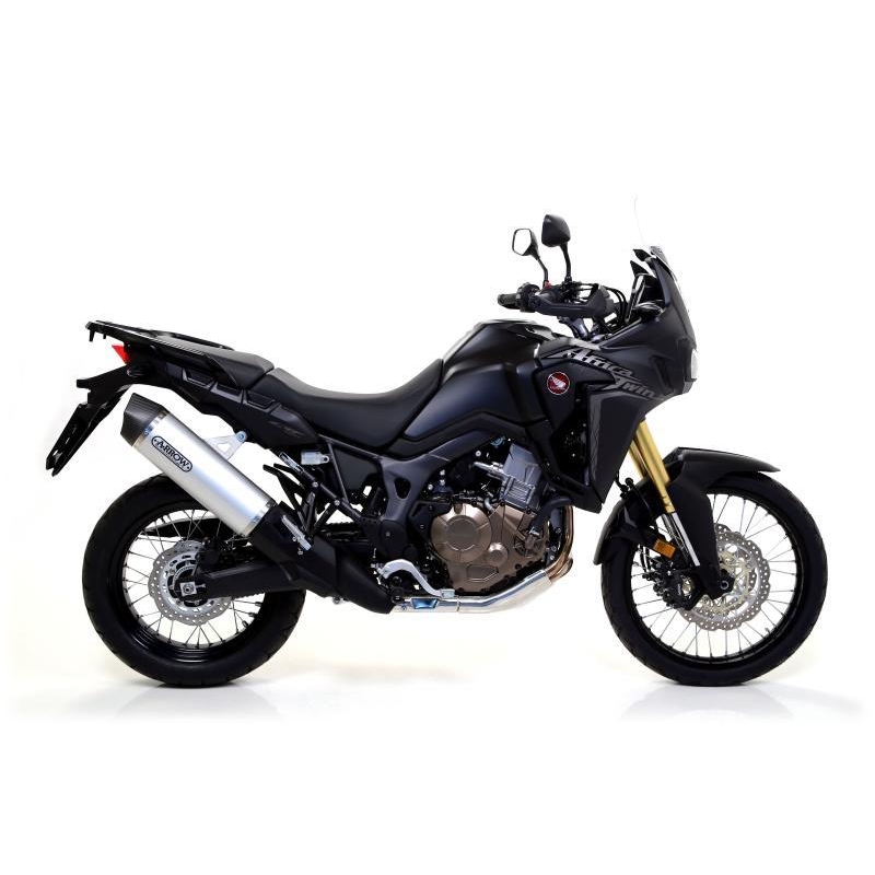 Terminale Di Scarico Arrow Maxi Race-Tech Alluminio C/Fond. Carby Omologato - Honda Crf 1000L Africa Twin / Adventure Sports 100