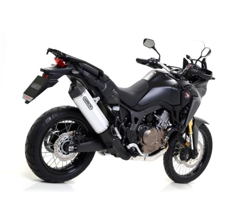 Terminale Di Scarico Arrow Maxi Race-Tech Alluminio C/Fond. Carby Omologato - Honda Crf 1000L Africa Twin / Adventure Sports 100