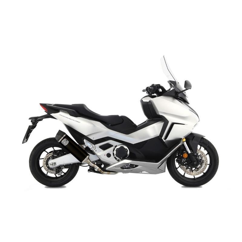 Terminale Di Scarico Arrow Indy Race Alluminio Dark Lungo C/Raccordo Saldato - Honda Forza 750 '21/23