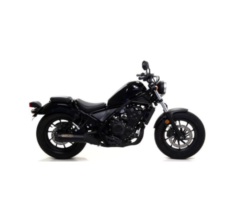 Terminale Di Scarico Arrow Rebel Nichrom Dark C/Fond. Carby Omologato - Honda Cmx500 Rebel '17/20
