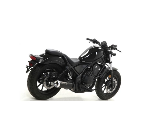 Terminale Di Scarico Arrow Rebel Nichrom Dark C/Fond. Alluminio - Honda Cmx500 Rebel '17/20