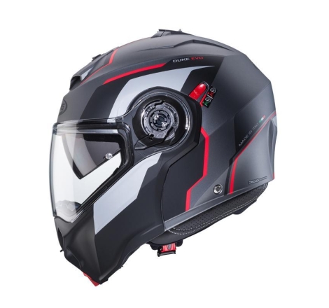 Casco Caberg Modulare Duke Evo Move Antracite Nero Rosso Opaco