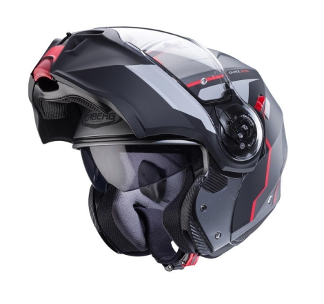 Casco Caberg Modulare Duke Evo Move Antracite Nero Rosso Opaco