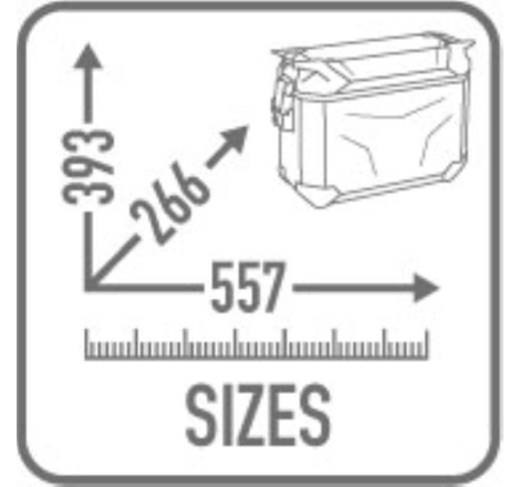 Valigia moto Laterale Sinistra Givi OBKEV37BL Trekker Outback Evo Smart 37 Lt Black Line